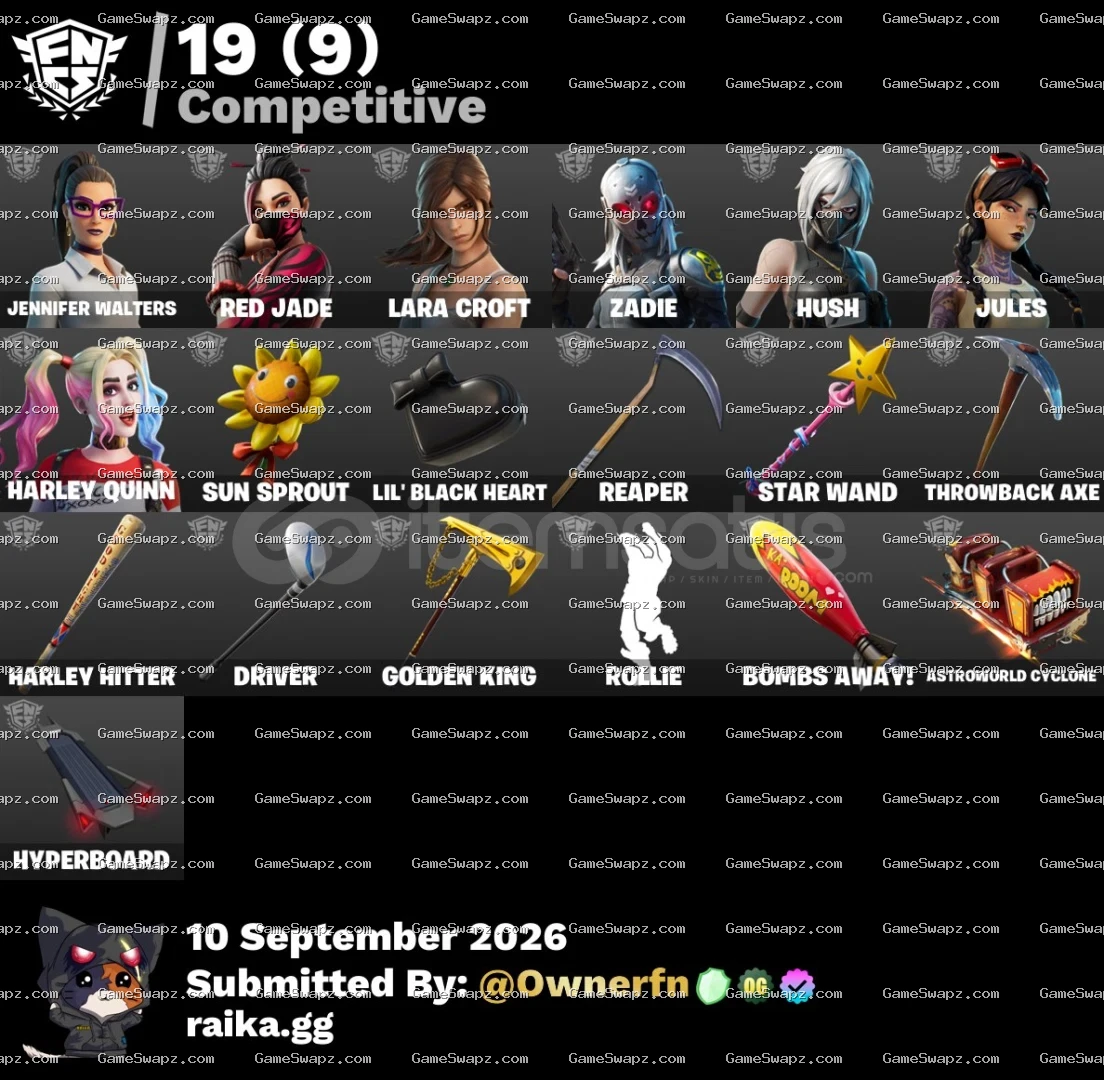65 Skins, Gold Midas, Lara Croft, Lifetime Full Mail Access
