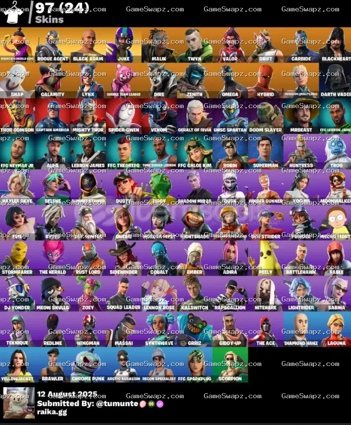 97 Skins, Take the L, Fresh, Lifetime Full Mail Access!