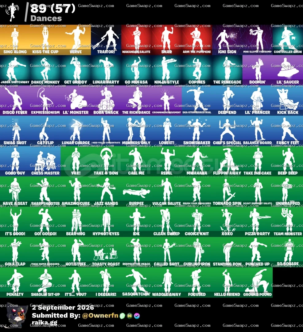65 Skins, Tryhard, Many Shop Items and Emotes, Lifetime Full Mail Access