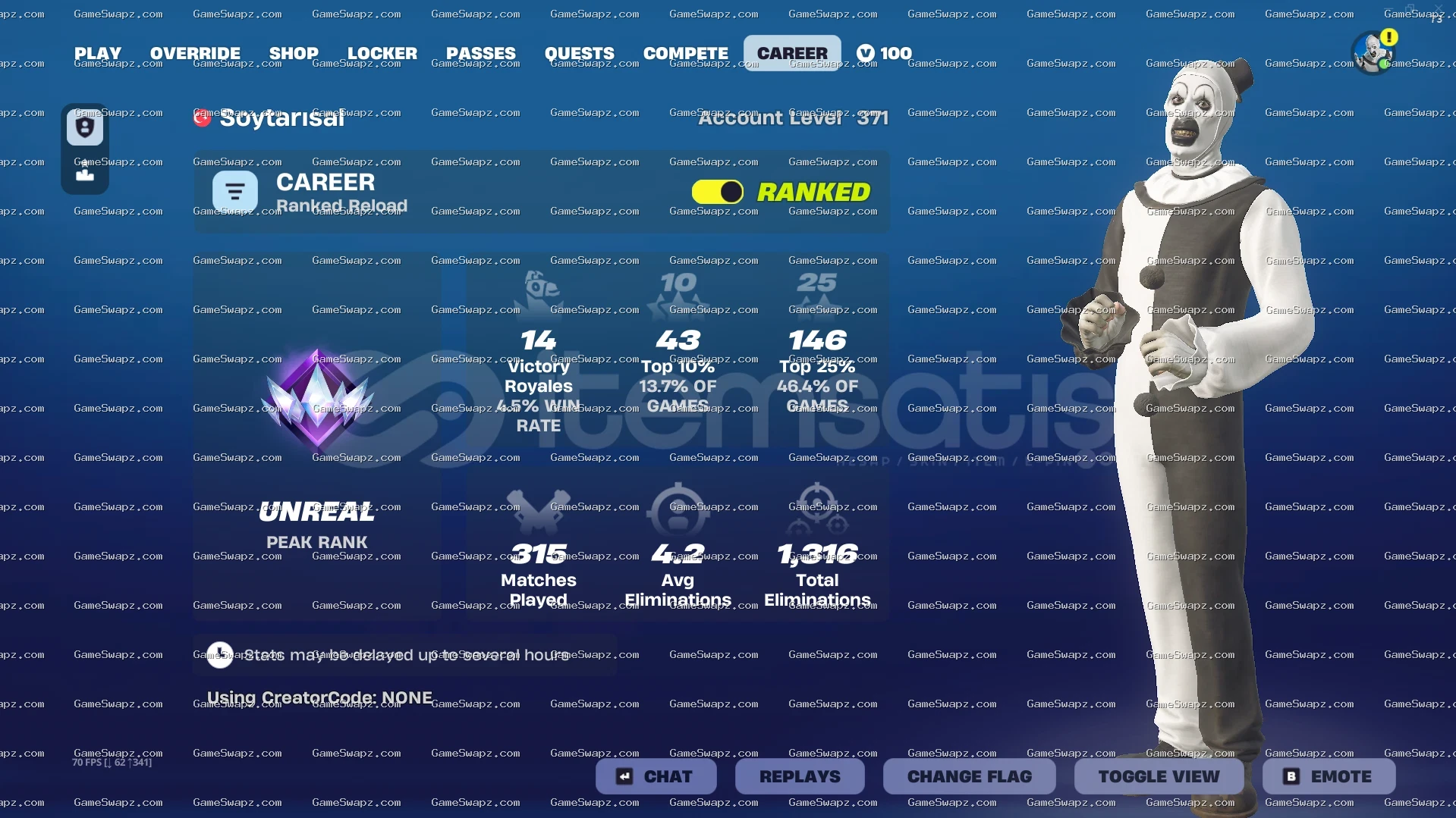 Unreal Peak Starter Account, Full Mail Access