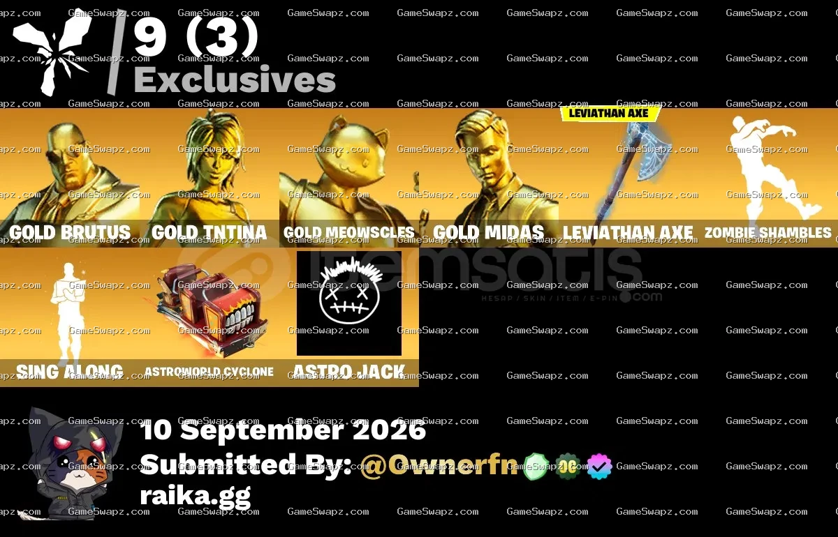 59 Skins, Leviathan Axe, Full Tryhard, Lifetime Full Mail Access