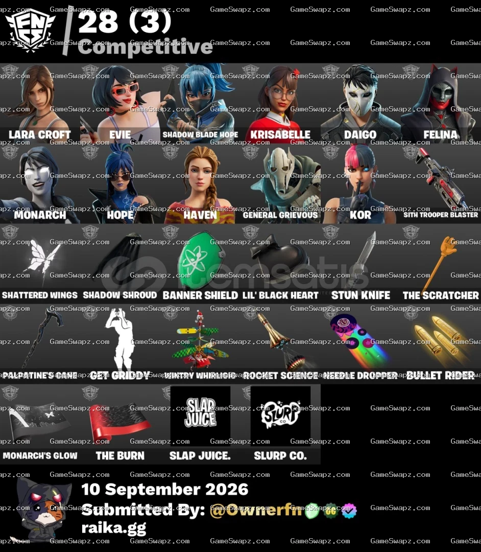 140 Skins, Lara Croft, Spider-Man, Lifetime Full Mail Access