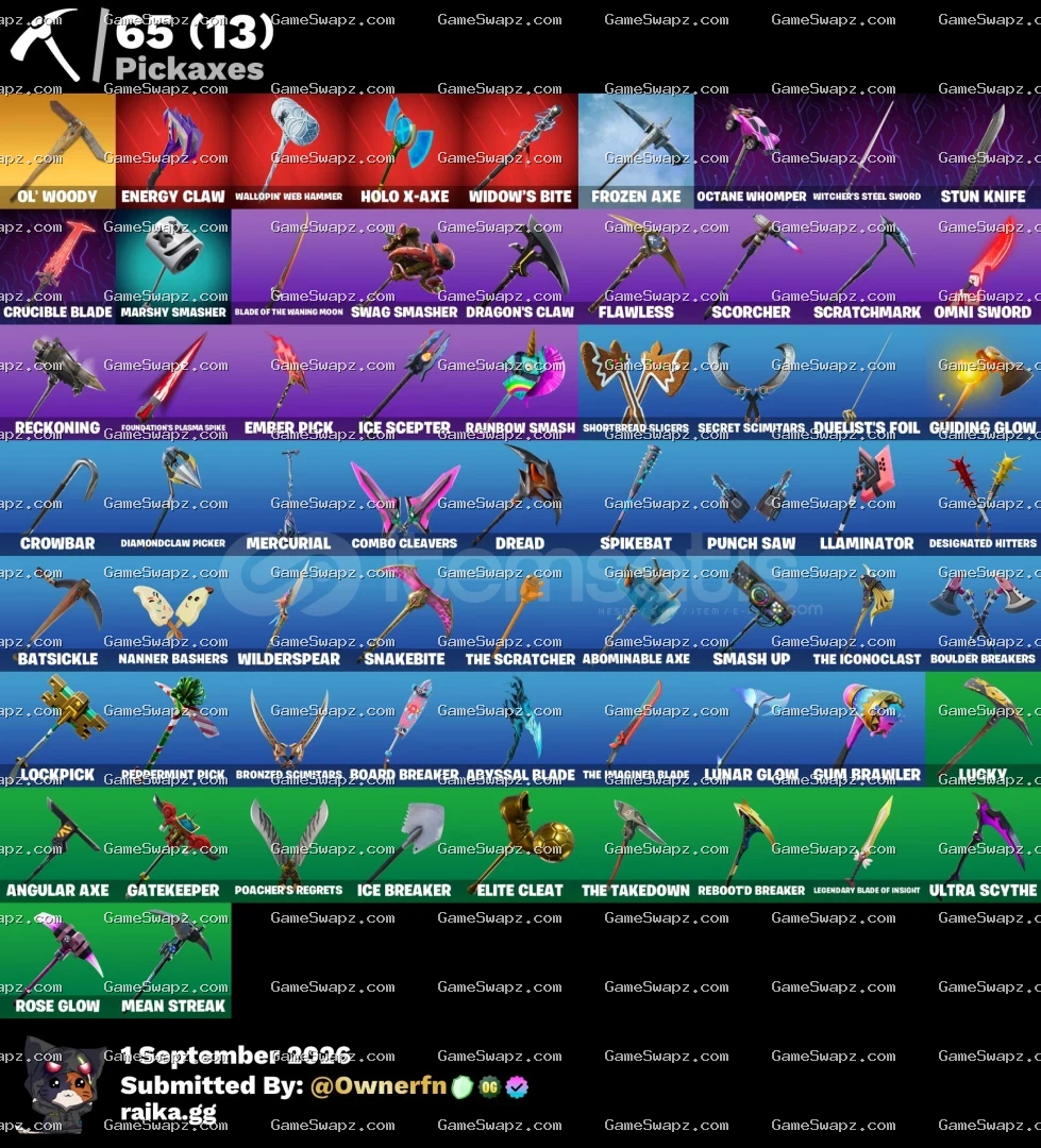 61 Skins, OG, Save the World, The Ice King, Lifetime Full Mail Access