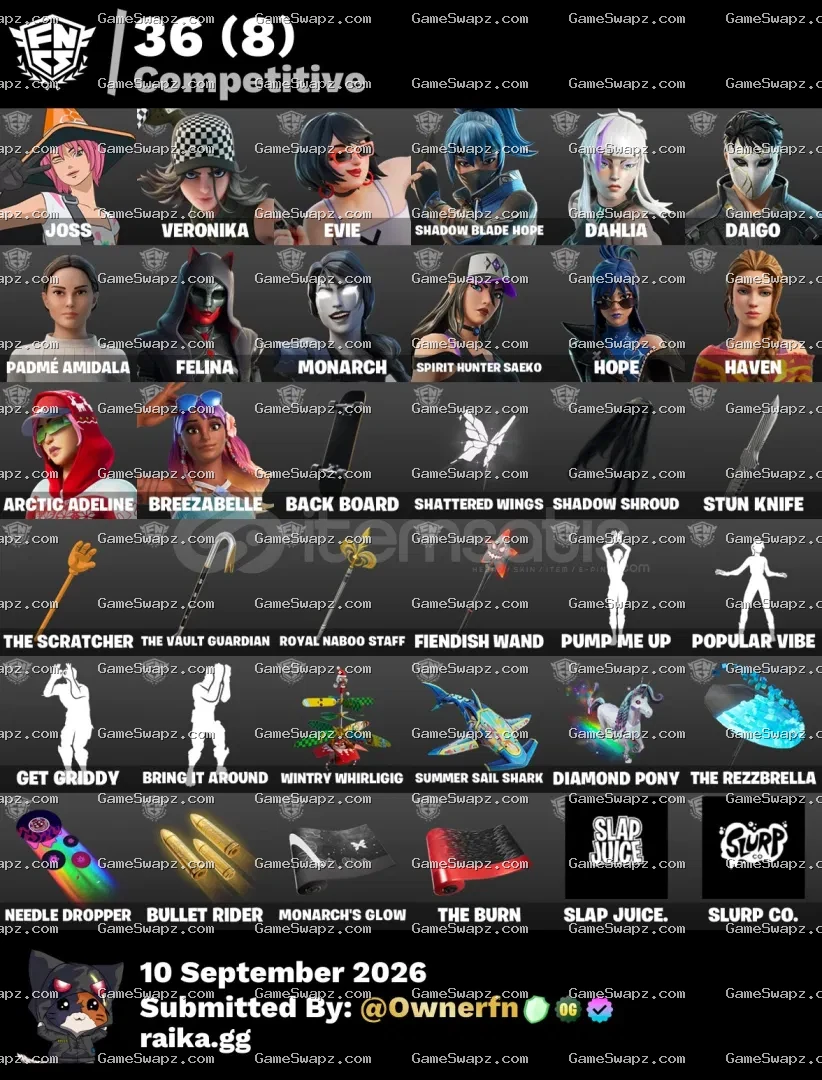 270 Skins, Dark Skully, Lots of Emotes, Lifetime Full Mail Access