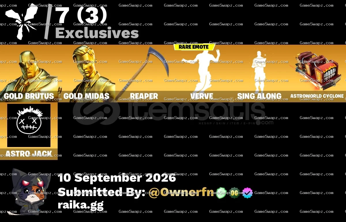 65 Skins, Gold Midas, Lara Croft, Lifetime Full Mail Access