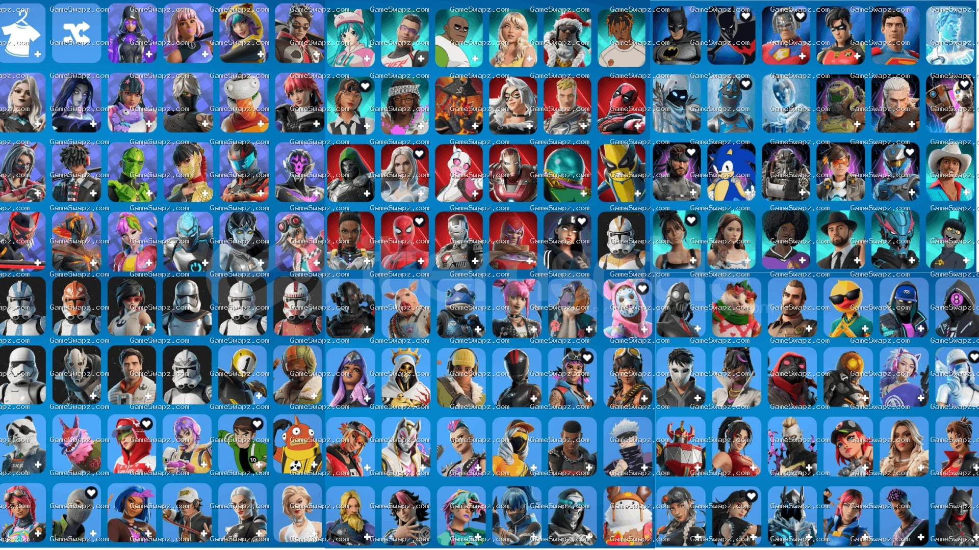 225 Skins, Legendary, Lifetime, Fully Loaded Account!!