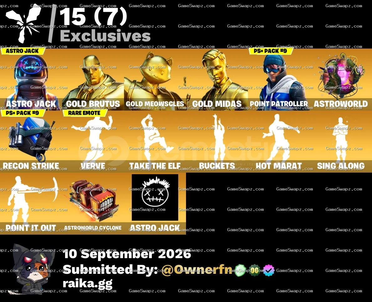 74 Skins, Astro Jack, Gold Midas, Lifetime Full Mail Access