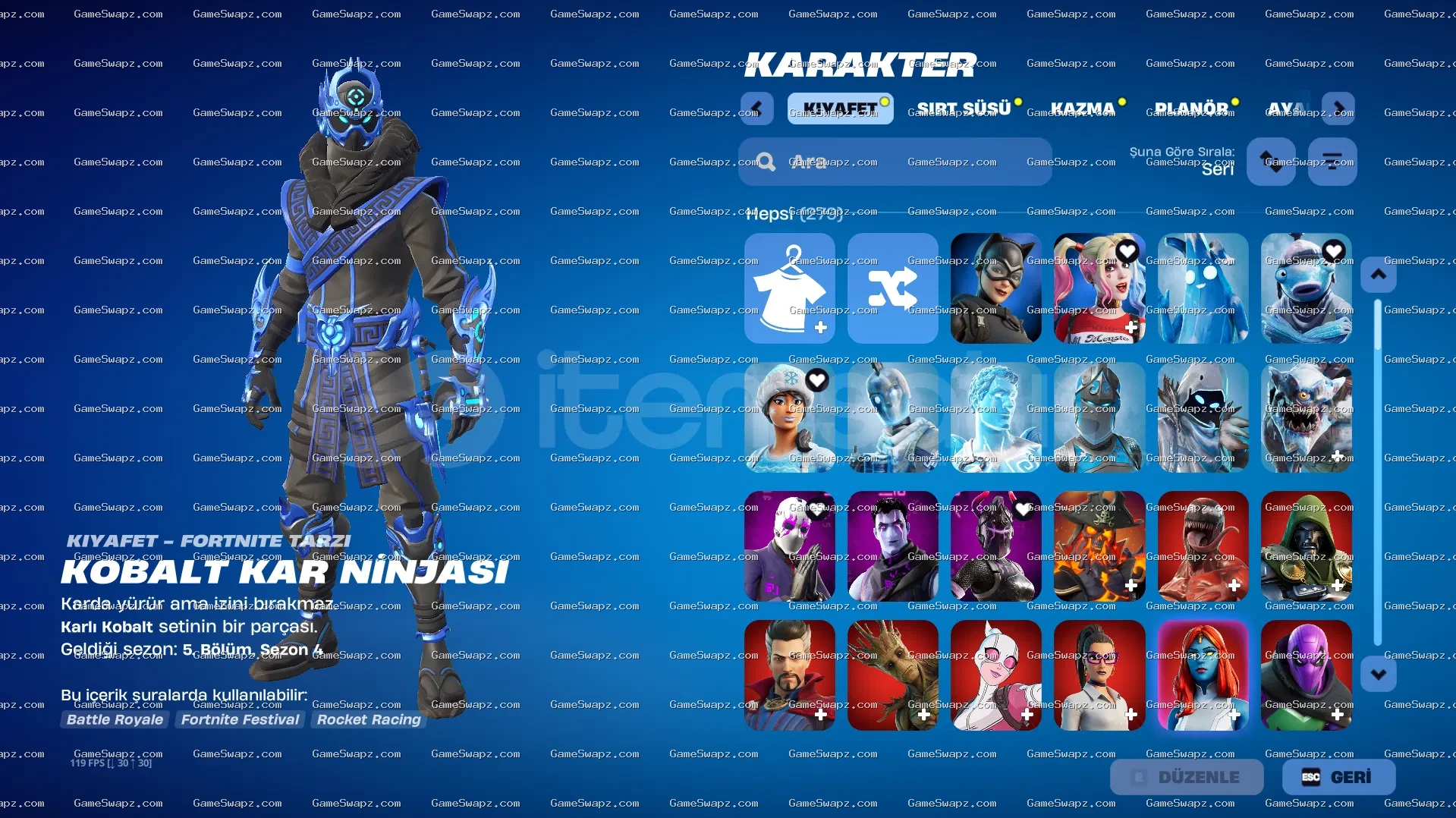 Fortnite Account, 279 Skins, Fully Loaded