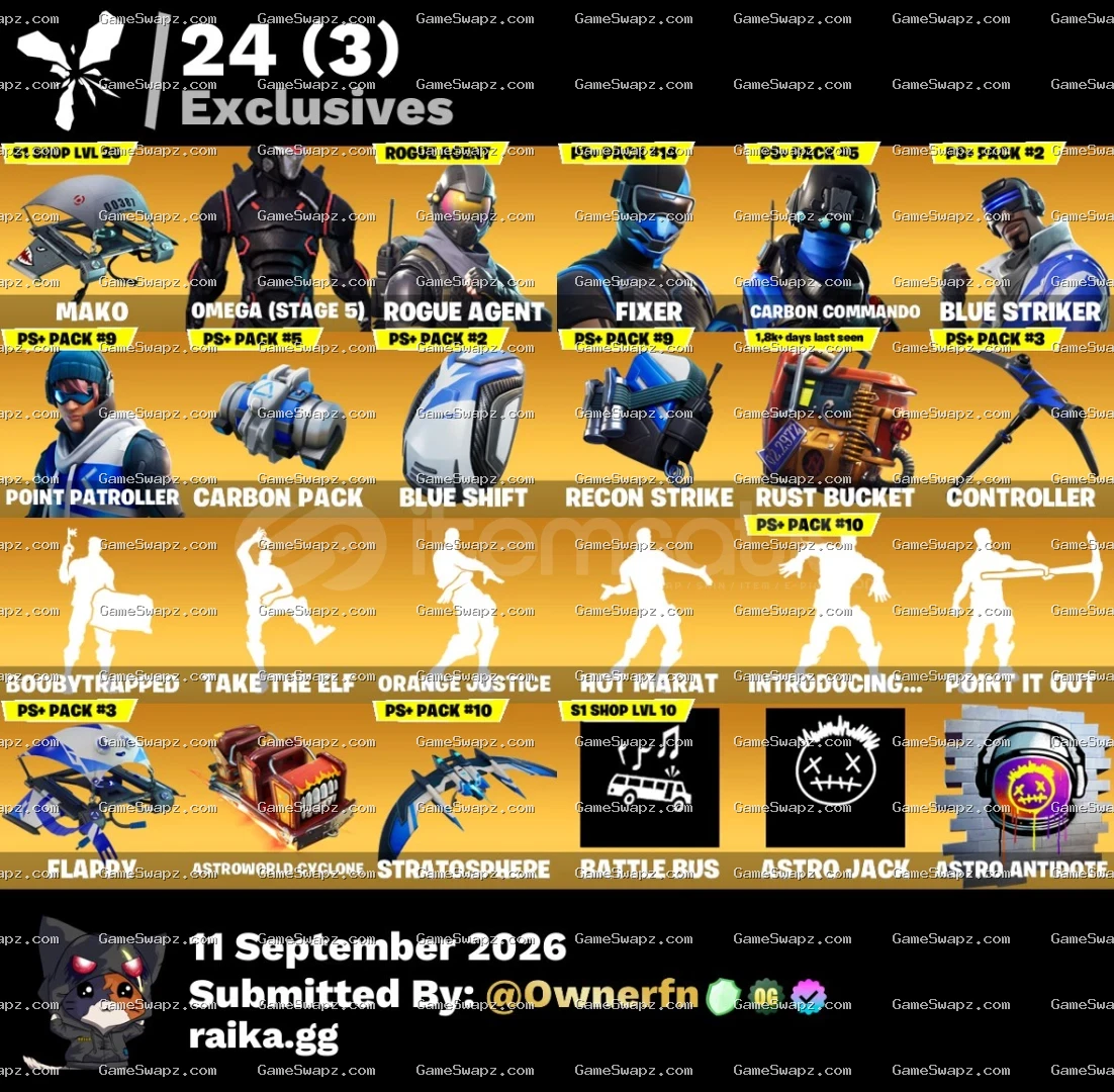 141 Skins, Full Omega, The Ice King, Lifetime Full Mail Access