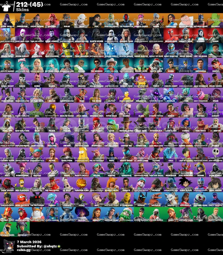 200+ Skins, Dark Skully, Suitable as Main Account, Mail Changeable