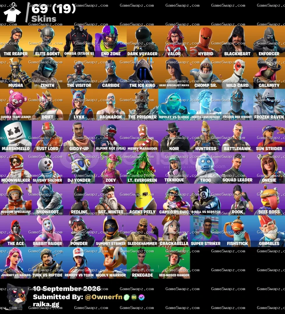 69 Skins, The Reaper, Full Omega, Lifetime Full Mail Access