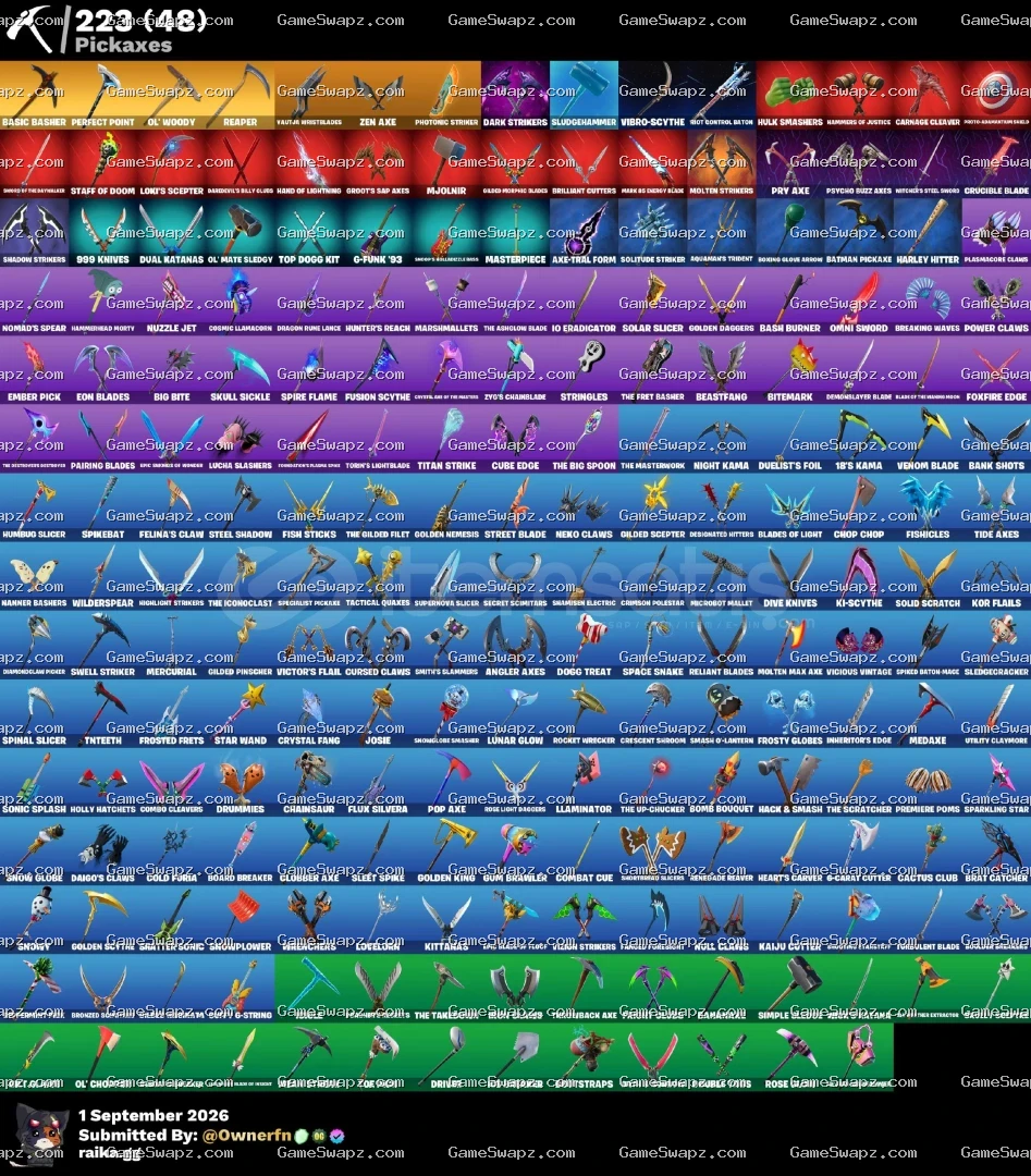 218 Skins, OG, Save the World, Lara Croft, Lifetime Full Mail Access