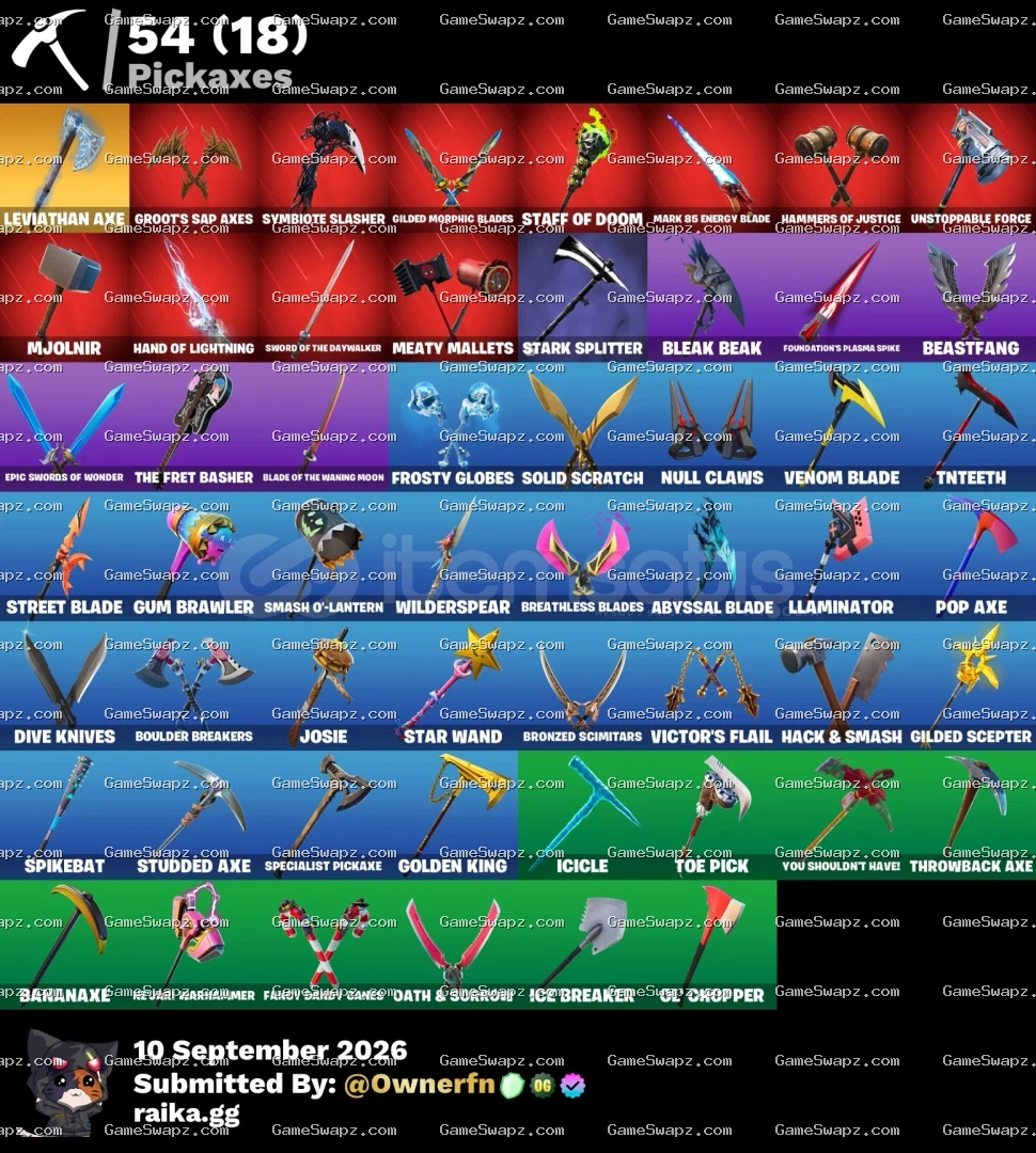 59 Skins, Leviathan Axe, Full Tryhard, Lifetime Full Mail Access