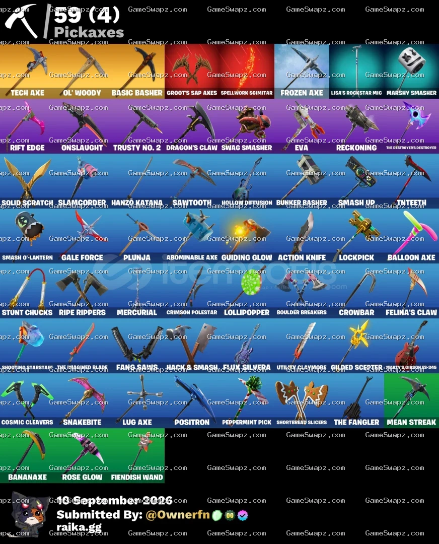 52 Skins, The Reaper, OG, Save the World, Lifetime Full Mail Access