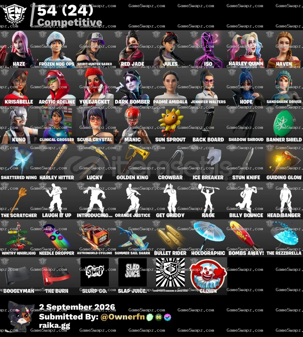 206 Skins, Rogue Spider, Full Tryhard, Lifetime Full Mail Access