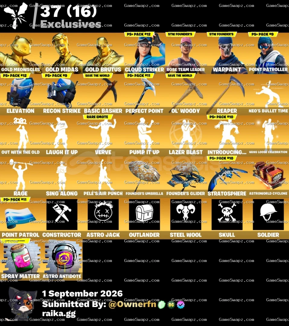 218 Skins, OG, Save the World, Lara Croft, Lifetime Full Mail Access