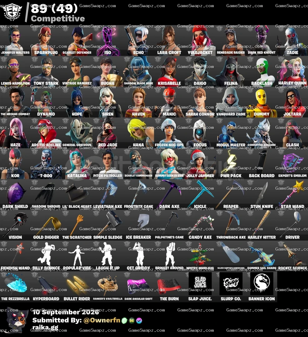 284 Skins, Leviathan Axe, Tryhard, Lifetime Full Mail Access