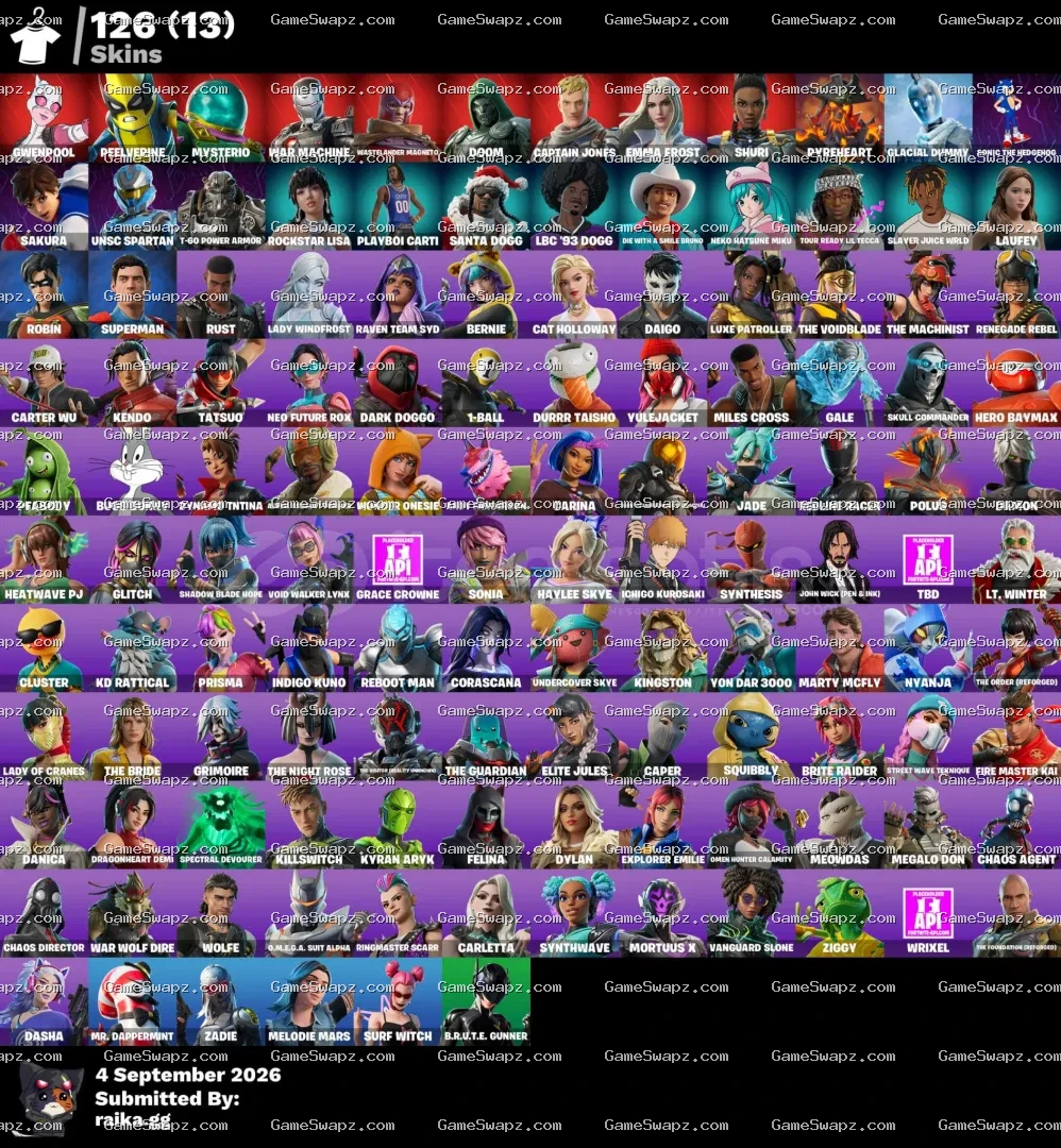 Indigo, Kuno Skins + 550 V-Bucks, Mail Changeable