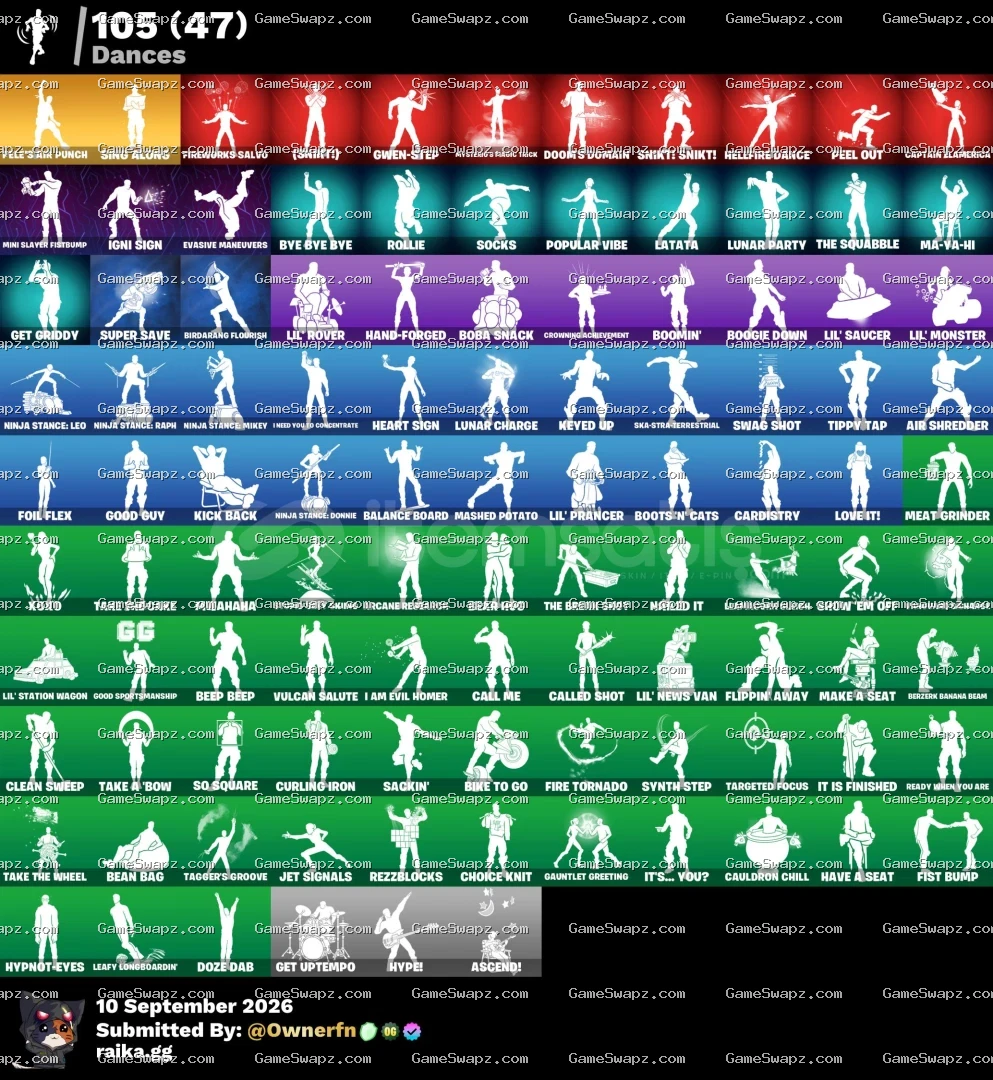 97 Skins, Lara Croft, Tony Stark, Lifetime Full Mail Access
