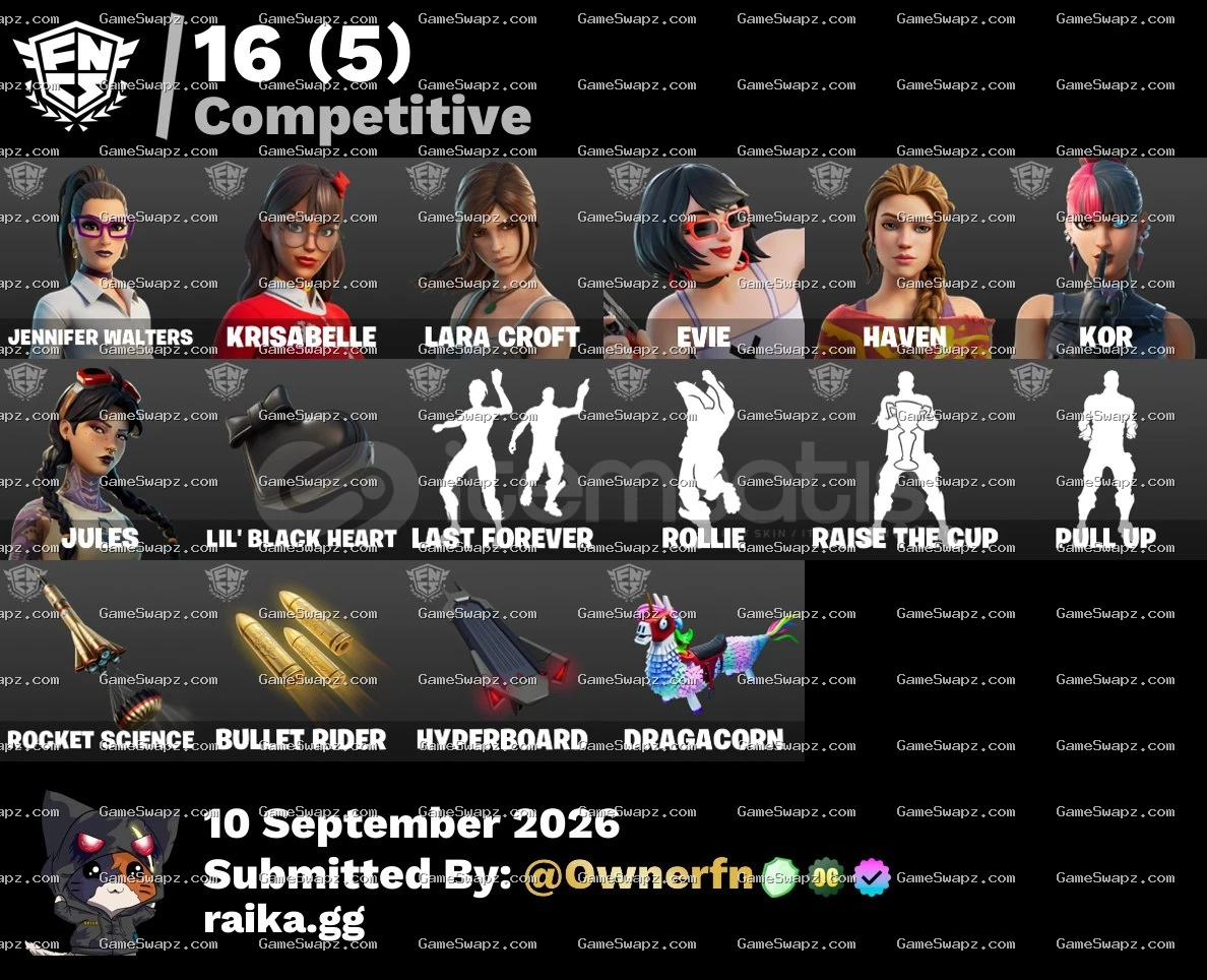 71 Skins, Lara Croft, Stuck Dance Emote, Lifetime Full Mail Access