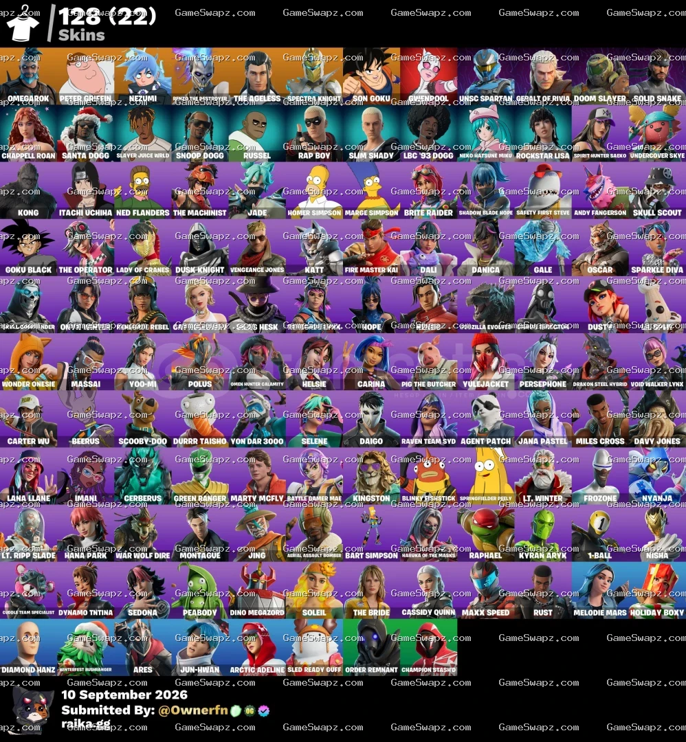128 Skins, 22 Shop Items, Lifetime Full Mail Access