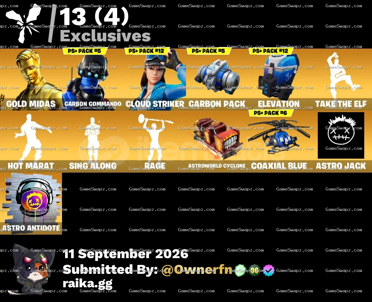 48 Skins, Gold Midas, Deadpool, Lifetime Full Mail Access