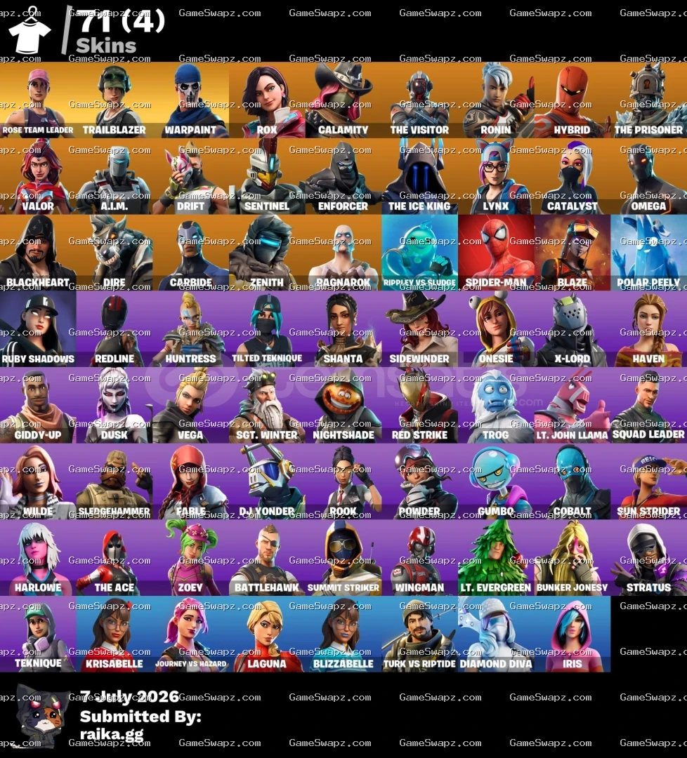 Omega, Peely, Vendetta, Luxe, Full Mail Access, Guaranteed Account