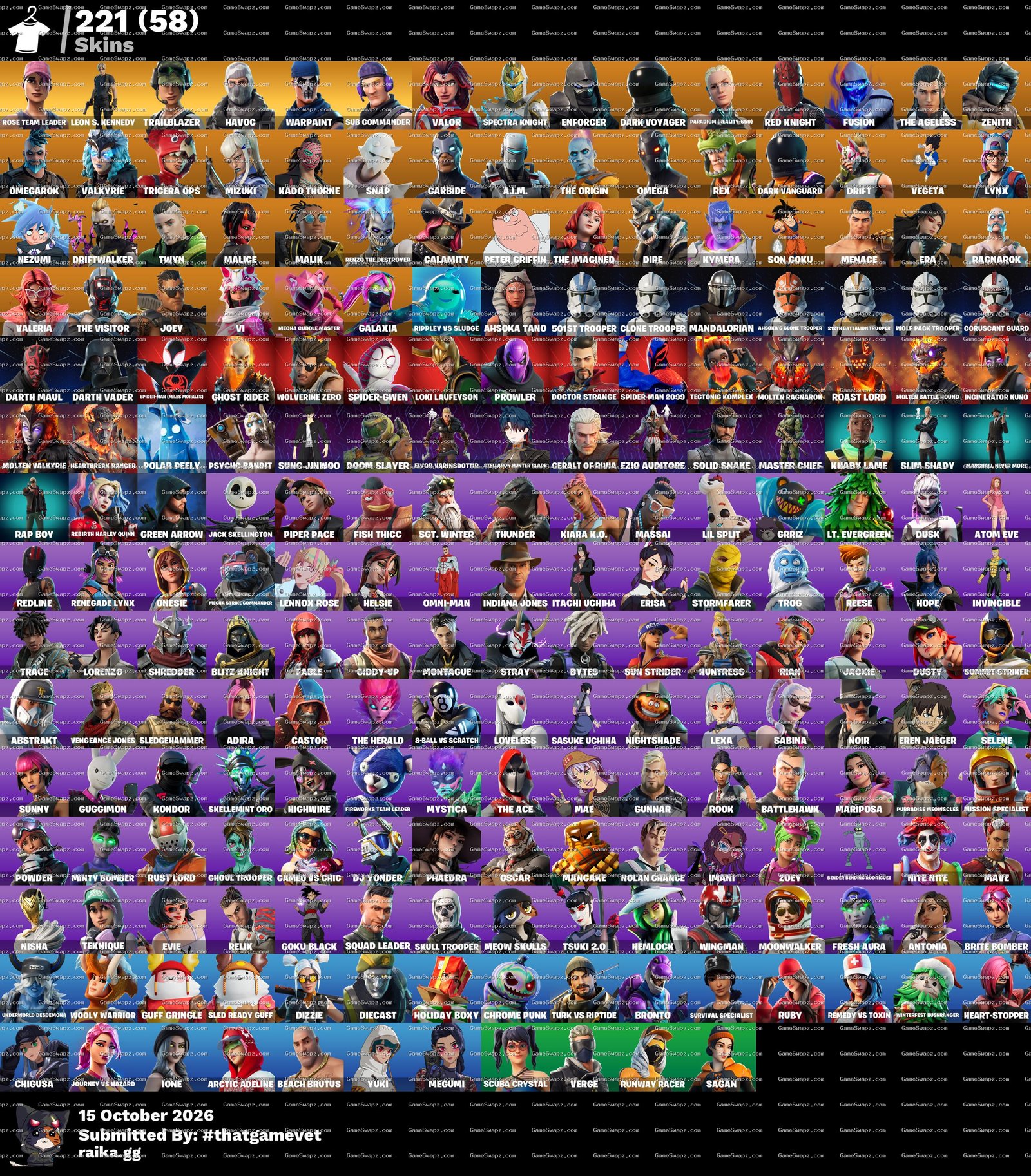 Loaded Epic Games Account (100+ Games, $9k spent on Fortnite)| OG STW | Master Chief | Leon S. Kennedy | Trailblazer | Havoc | Sub Commander |