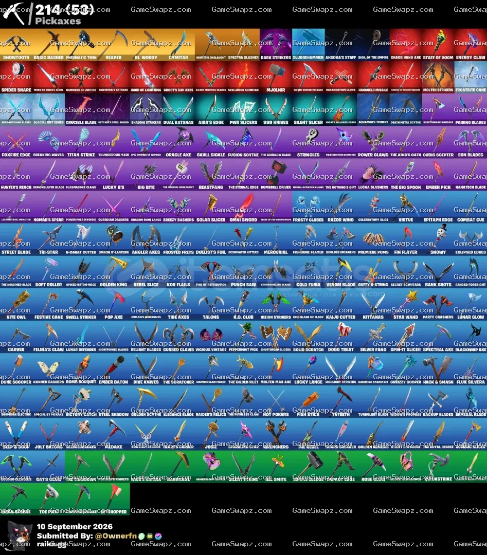 227 Skins, OG, Save the World, Gold Midas, Lifetime Full Mail Access