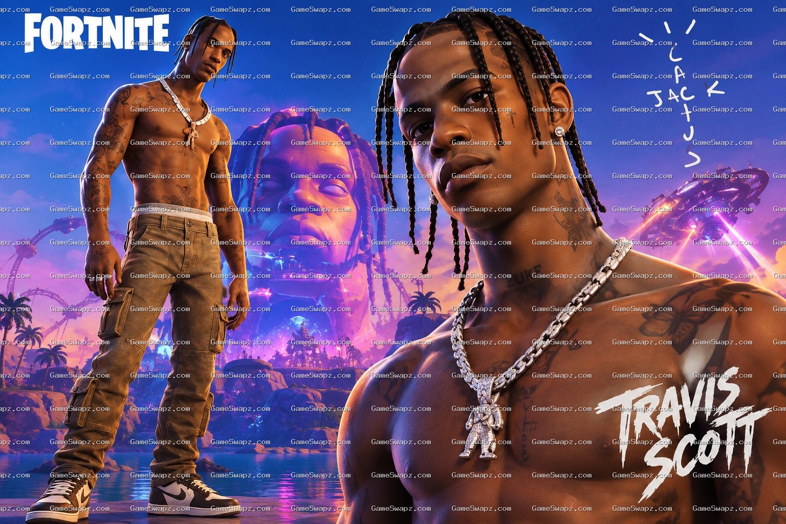 Travis scott Gurantee + 50 Skins rare All platform supported