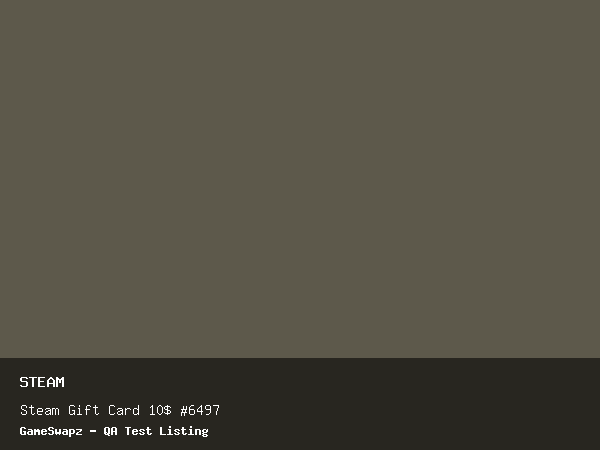 Steam Gift Card 10$ #6497