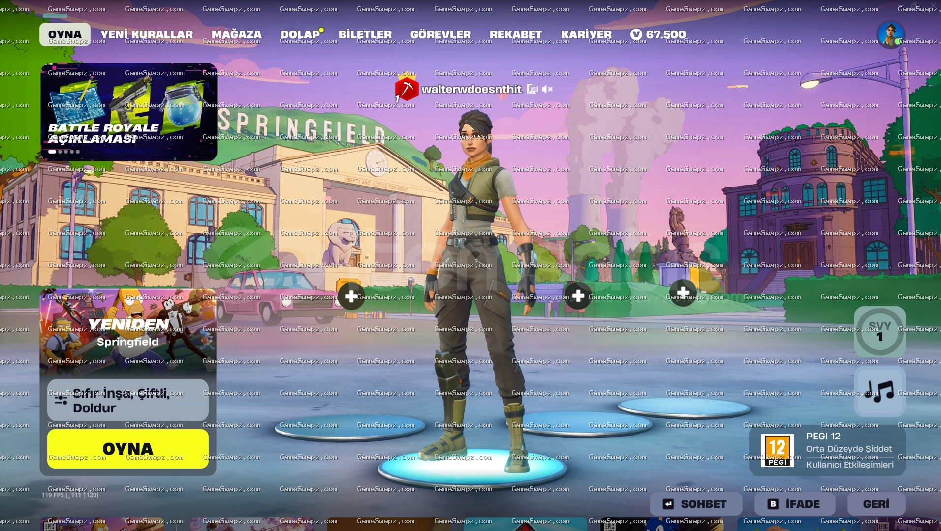 67,500 V-Bucks, Urgent Sale, Very Cheap, Price Negotiable
