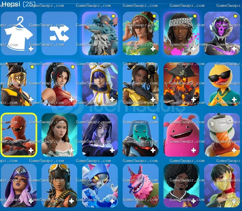 25 Skins, Affordable Account